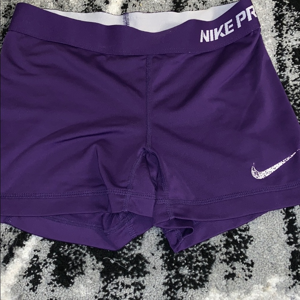 Purple Nike pro spandex